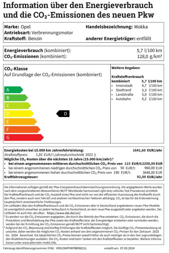CO2-Effizienzklasse
